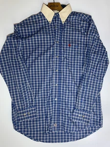 Vintage Wrangler Men's Blue Check shirt Western Pro Rodeo PBR Cowboy Size XL - Picture 1 of 10
