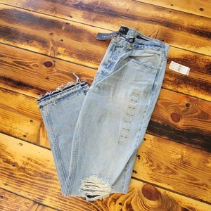 PACSUN NWT 32x30 Slim Taper Jeans Blue New With Tags Distressed - Picture 1 of 24