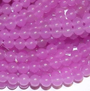 GR154ja Lila Malaiische Jade 8 mm Rund Quarz Edelstein Perlen 16" - Bild 1 von 1
