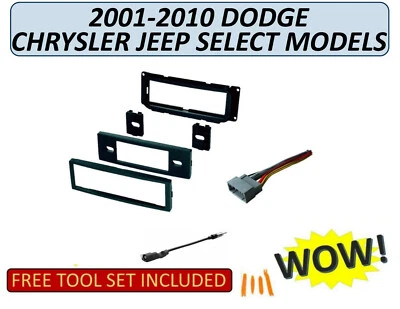 Reproductor de CD estéreo de radio para automóvil Instalación en tablero Montaje Borde Bisel Panel Kit + Arnés Foto 1 de 3