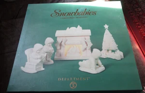 Dept 56 Snowbabies; Christmas Morning 9 piece Set with Fireplace That Lights Up - Picture 1 of 15