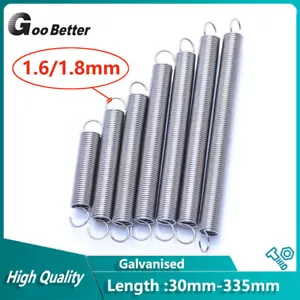 Galvanised 1.6/1.8mm Wire Dia Expansion Springs Extension Tension Spring for DIY - Picture 1 of 12