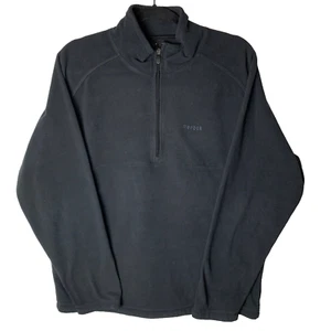 Reebok Black 1/2 Zip Pullover Medium Weight Fleece Men's Size Medium M - Picture 1 of 8