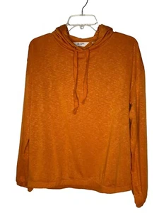 Sudadera con Capucha Candace Cameron Bure Cinch Waist A518442 Naranja Azafrán Talla Pequeña NUEVA - Imagen 1 de 8