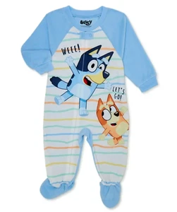 Bluey Pajamas Boy Girl 18M 2 3 4 5 Toddler Blanket Sleeper One Piece Disney NWT - Picture 1 of 2