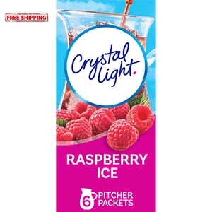 Crystal Light Sugar-Free Raspberry Ice Low Calories Powdered Drink Mix 6x12pack - Picture 1 of 12