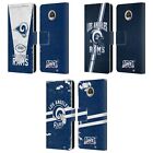 OFFICIAL NFL LOS ANGELES RAMS LOGO ART LEATHER BOOK CASE FOR MOTOROLA PHONES