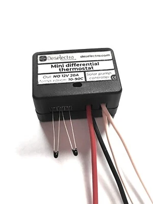 Home Solar Hot Water Heating Pump Controller 12V 10A Box Differential Thermostat - Image 1 of 4