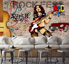 3D Fashion Music Girl ZHUA5347 Wallpaper Wall Murals Removable Self-adhesive Amy