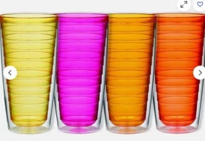 Insulated Plastic Tumblers, 24-Ounce, Set of 4, Sunset Collection - Bild 1 von 5