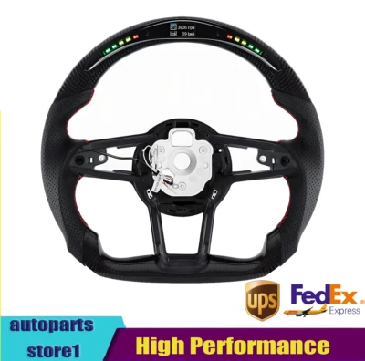 Volante LED de fibra de carbono para Audi TT & TTRS y R8 2016-2023 reemplazo Foto 1 de 4