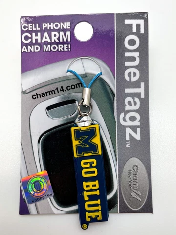 University of Michigan 🏈 go blue! Purse Charm OR Cell Phone Charm 2D Cover