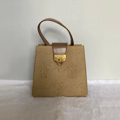 Bolso de mano NINA RICCI beige marrón con monograma Foto 1 de 4
