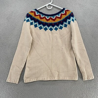 Suéter Garnet Hill Fair Isle Mujer Pequeño Colorido Lana Mohair Apres Esquí Foto 1 de 4