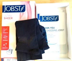 BNWT Jobst Compression Stockings Knee High Black LARGE 20-30mmHG - Picture 1 of 3