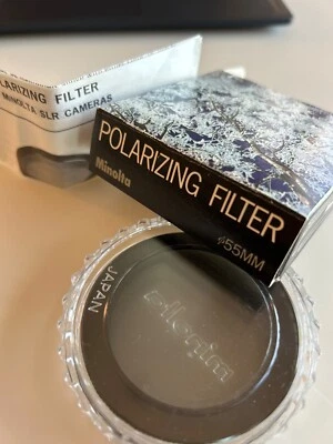 MINOLTA POLARIZING  55mm screw in filter with original case and Box. JAPAN - Image 1 of 4