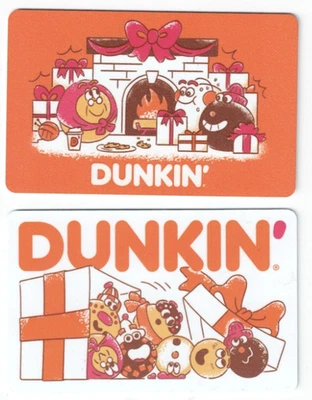 2025 Dunkin Donuts Gift Card - Christmas - LOT of 2 - DD -Coffee - NO Value - Image 1 of 2
