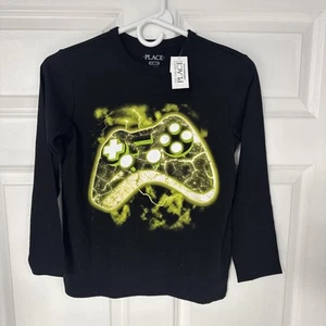 Camisa de Manga Larga para Niños Place Mediana 7/8 Nueva con Etiquetas Controlador de Jugador para Juegos - Imagen 1 de 3