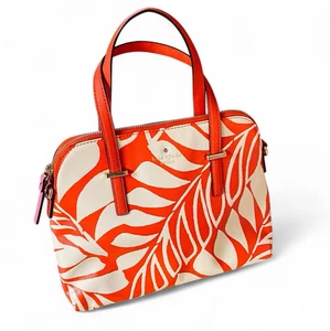 COMO NUEVO Bolso de Mano de Hombro Kate Spade New York 2 Vías Bandolera Blanco Rojo Tropical - Imagen 1 de 14