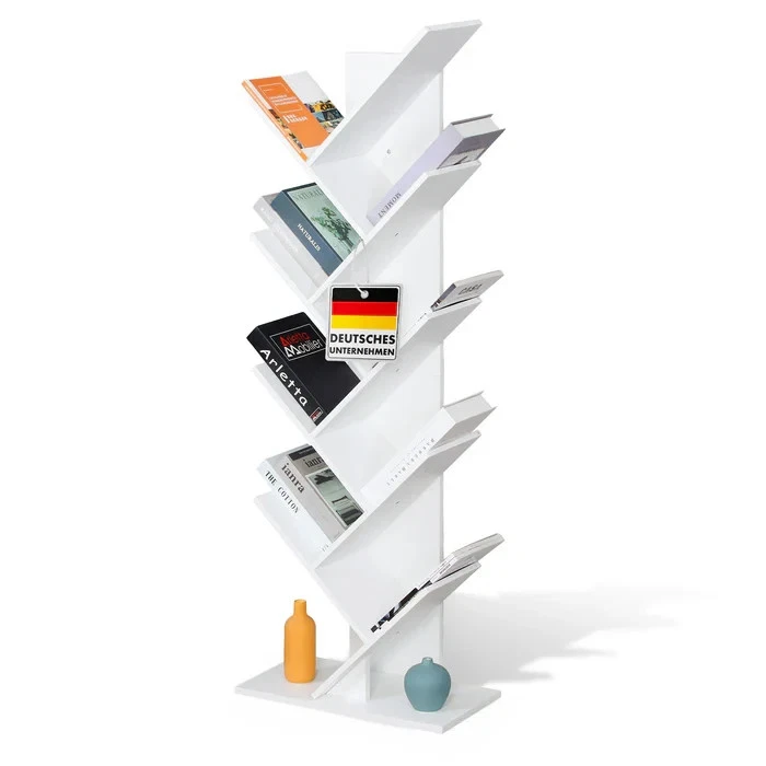 Libros Baumförmiges Estante de Pie en Blanco Con 5 O 9 Plantas Madera Louisiana - Imagen 1 de 1