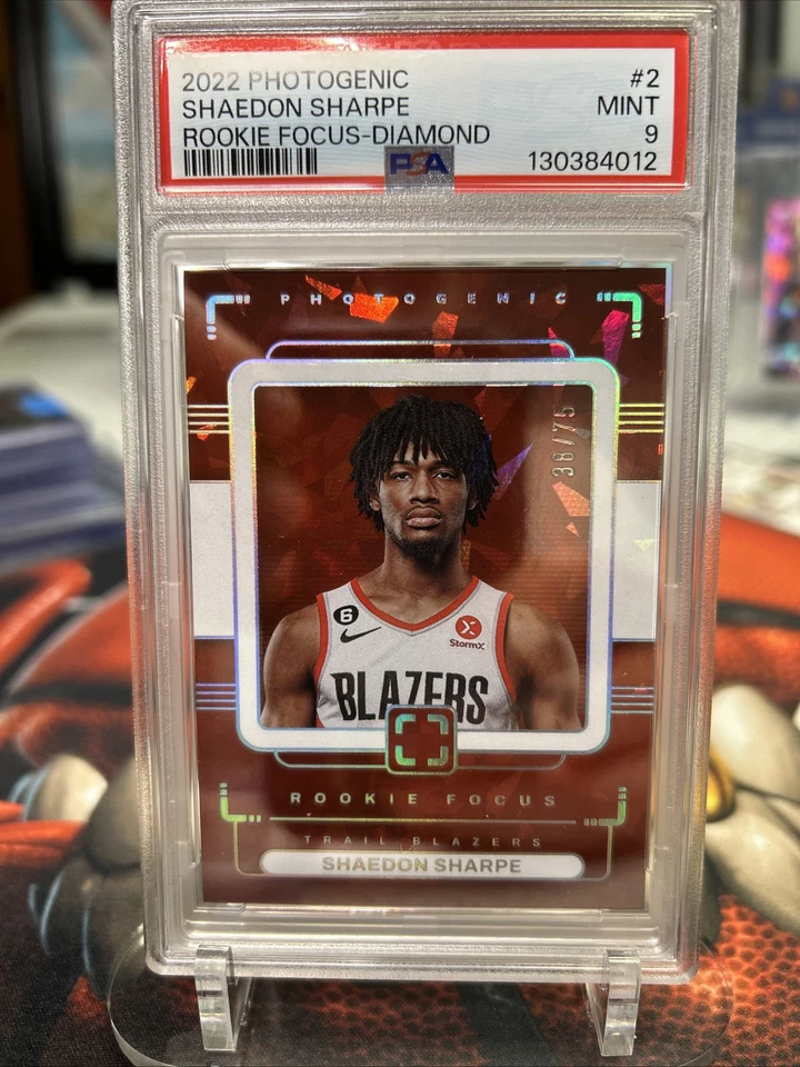 2022-23 Panini Photogenic - Shaedon Sharpe #2Rookie focus diamond/75 PSA 9 - Image 1 of 1