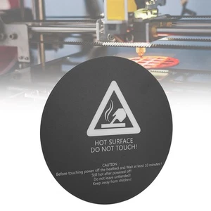 3D Printer Sticker Hot Bed Aluminum Plate Round Sticker Paper Black 2 CB - Afbeelding 1 van 9