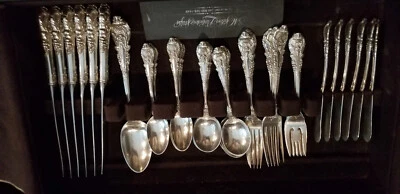 Juego de cubiertos Sir Christopher by Wallace de plata de ley para 6 servicio 36 piezas Foto 1 de 4