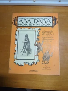 1914 Rag Sheet Music ABA DAVA HONEYMOON by Dorothy Meuther - Picture 1 of 4