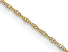 22 inch 6R Rope Chain in 14 Karat Yellow Gold .6mm