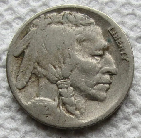 1921-S Buffalo Nickel Rare Key Date San Francisco Mint Weak Date Good Cover