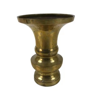Japanese Buddhist Altar Fitting Brass Flower Vase Hanatate Butsugu Gold BA535 - Picture 1 of 8