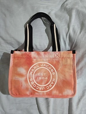 NWT MARC JACOBS Signet Tie Dye Canvas Tote Bag Melon  - Image 1 of 4