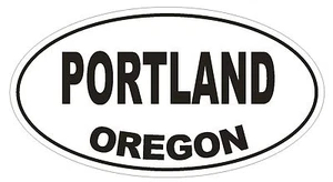 Autocollant ou autocollant casque ovale Portland Oregon D1642 euro ovale - Photo 1/1