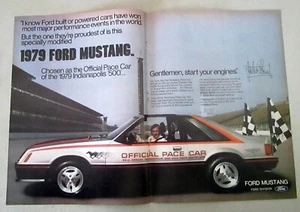 1979 Ford Mustang Indy 500 Pace Car Original Color Print Ad - Picture 1 of 1