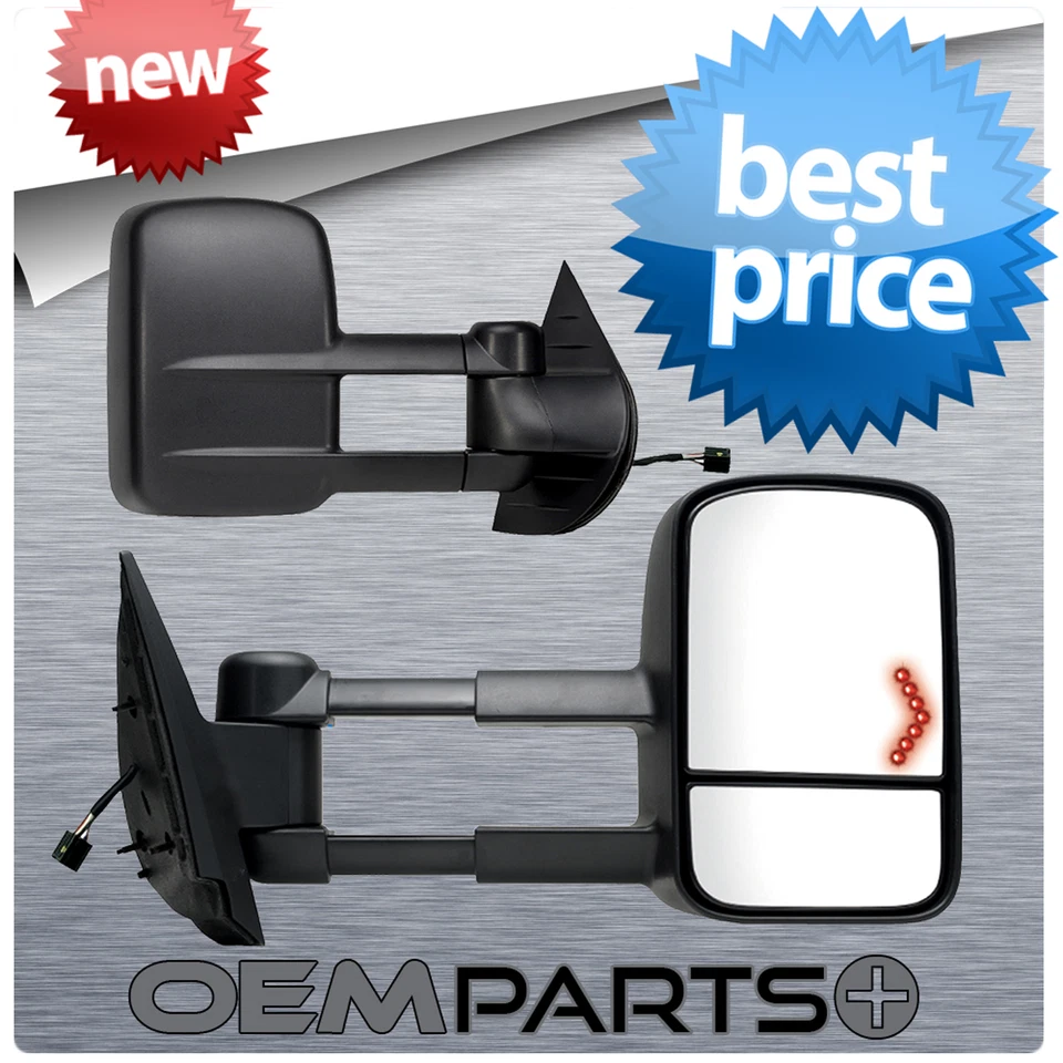 Сменное боковое буксировочное зеркало со светодиодным сигналом удлинитель для GM Chevy Cadi - Изображение 1 из 1