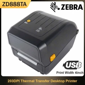Zebra ZD888TA Thermal Transfer Printer for Shipping Lable Print Width of 4 inch - Picture 1 of 8