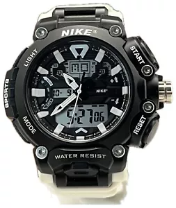 OROLOGIO NIKE DIGIANA CASSA BIG SIZE CINTURINO GOMMA COLORE BIANCO - Foto 1 di 1