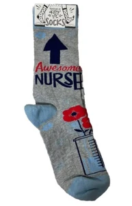 NWT Nurse Socks Primitives Kathy LOL Made You Smile Silly Awesome OSFM Nursing - Picture 1 of 4