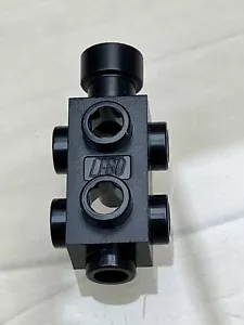 Vintage Lego Part 4595 Modified Brick 1x2x0.66 with Studs on Sides Black. - Picture 1 of 4