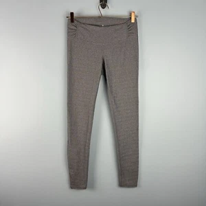 Athleta Women's Heather Gray Herringbone Ruched Leggings Pull On Size Small - Picture 1 of 6