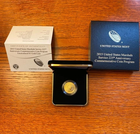 2015 US Marshals Gold Uncirculated Coin SR2 Cover