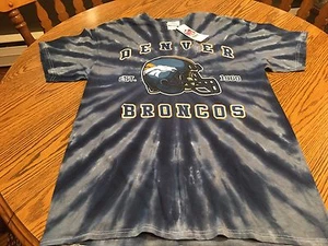 Denver Broncos NFL Men's Tie Dyed Logo Short Sleeve Tee Shirt Size Large - NWT - Picture 1 of 4