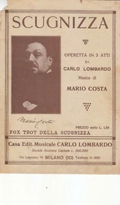 45) SPARTITO MUSICALE SCUGNIZZA OPERA IN 3 ATTI CARLO LOMBARDO MARIO COSTA - Imagen 1 de 4