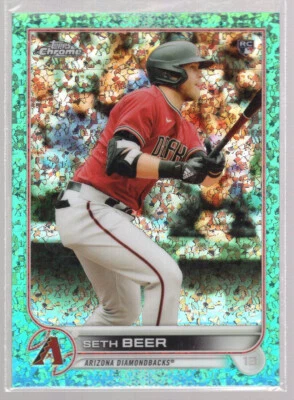 * 2022 Topps Chrome - Aqua Mini-Diamond Refractor - SETH BEER [184/199] - Image 1 of 2