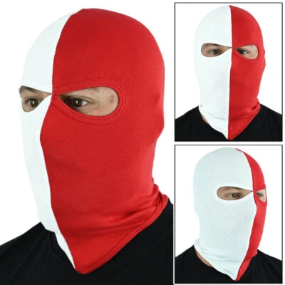 Sturmhaube Balaclava Hooligans Ultras Rot Weiß Stuttgart Union Sturmhaubenmaske - Bild 1 von 4