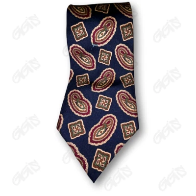 Corbata Preswick & Moore Stonehenge Ltd para hombre 59"x 4" azul oscuro cachemira 100 % seda EE. UU. Foto 1 de 4