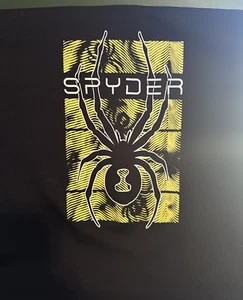 Spyder Brand Logo Boys Sz M Tech Tee Yellow & Black - Picture 1 of 8