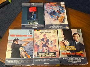 James Bond 007 VHS Big Box Lot Of 5 - Dr. No, Sean Connery, Rare! - Picture 1 of 10