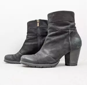 Clarks Artisan Stiefeletten Damen 7M schwarz Nubuk Komfort Reißverschluss Blockabsatz Bootie - Bild 1 von 14
