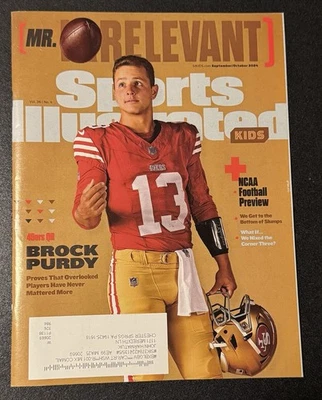September 2024 Sports Illustrated Kids Brock Purdy Greene Aberg Yamal Cards! - Imagem 1 de 4